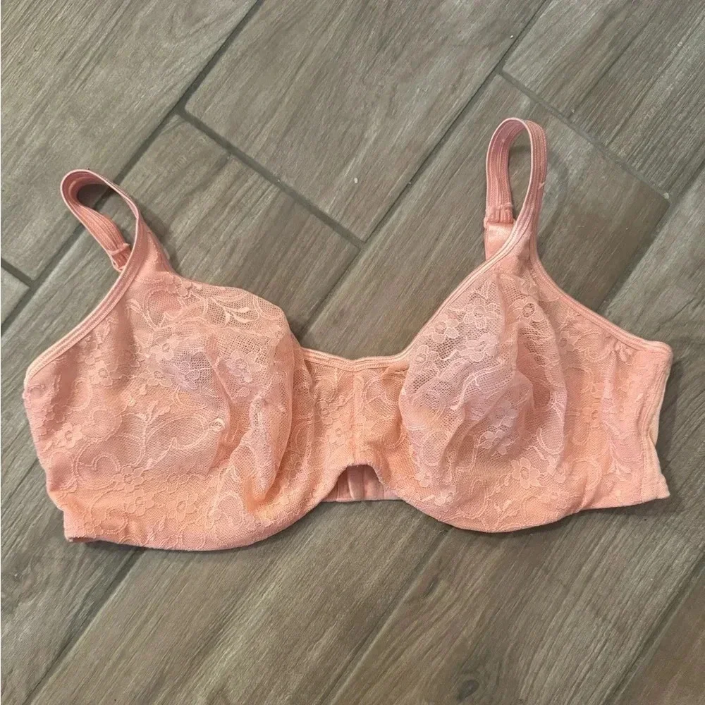 Cacique Lane Bryant Bra size 40DD peach lightly lined Balconette