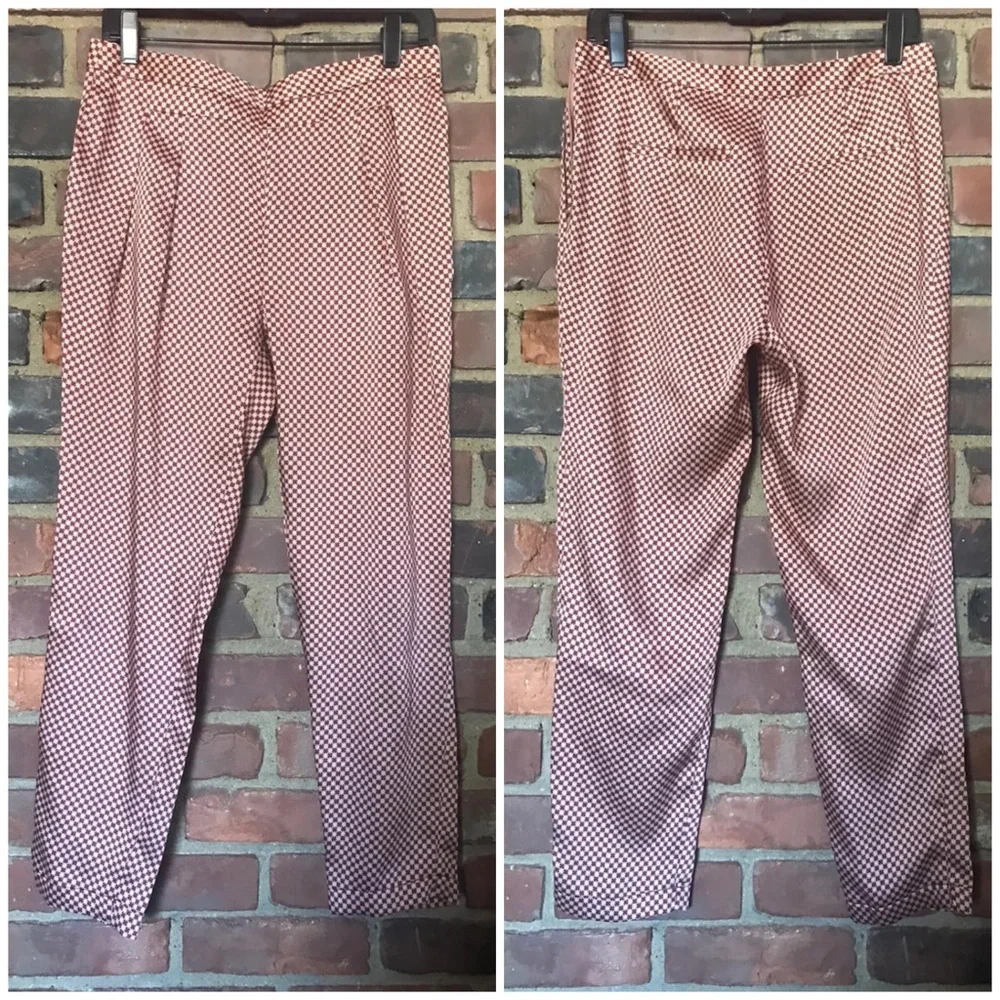 ZARA Geometric Printed Cuffed Silky Pants -Small