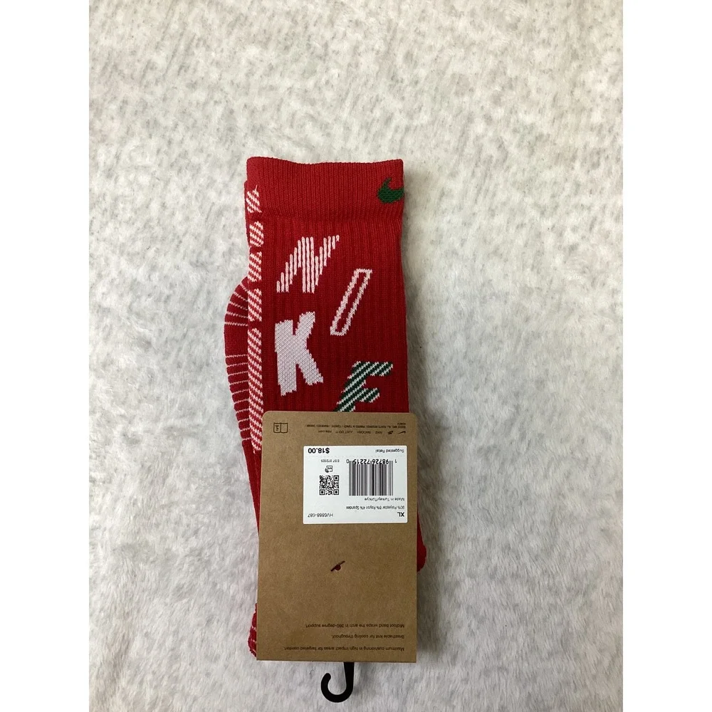 Nike Elite Multisport Crew Socks Red Green White XL Men 12-15 HV6888-687 NEW…
