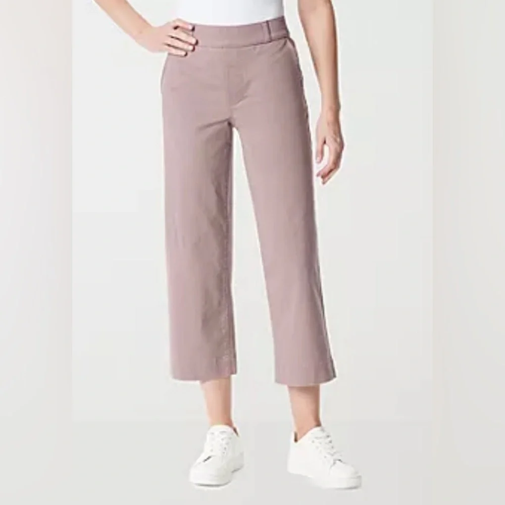 NEW Gloria Vanderbilt Amanda Shape Effect High Rise Wide‎ Leg Cropped Pants