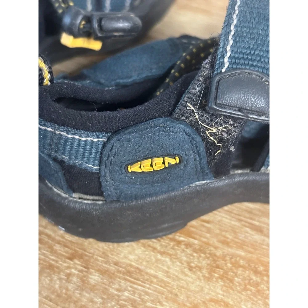 Keen Newport H2 Kids‎ Navy Blue Yellow Waterproof Hiking Sandals 1026279 SZ 10