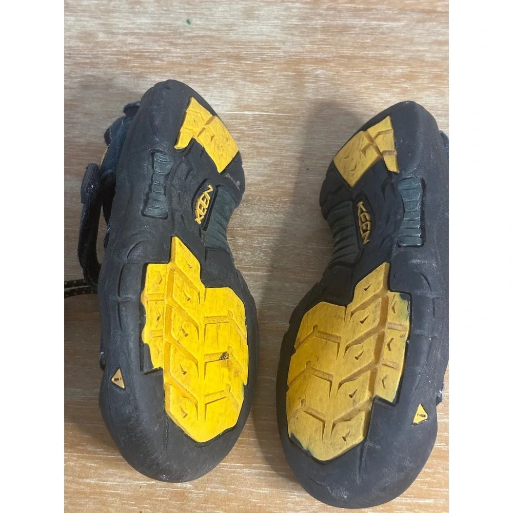 Keen Newport H2 Kids‎ Navy Blue Yellow Waterproof Hiking Sandals 1026279 SZ 10