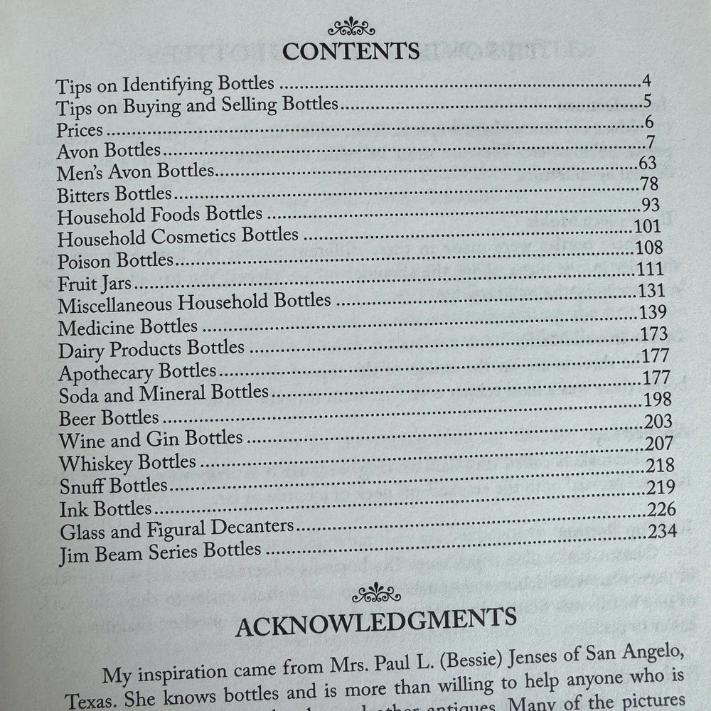 Collectors Books bottle pricing