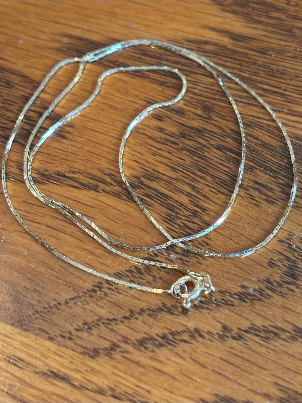 Vintage 14K Cobra Chain, Italy, 18”, 1.8g, Gorgeous Rare Necklace, Yellow Gold