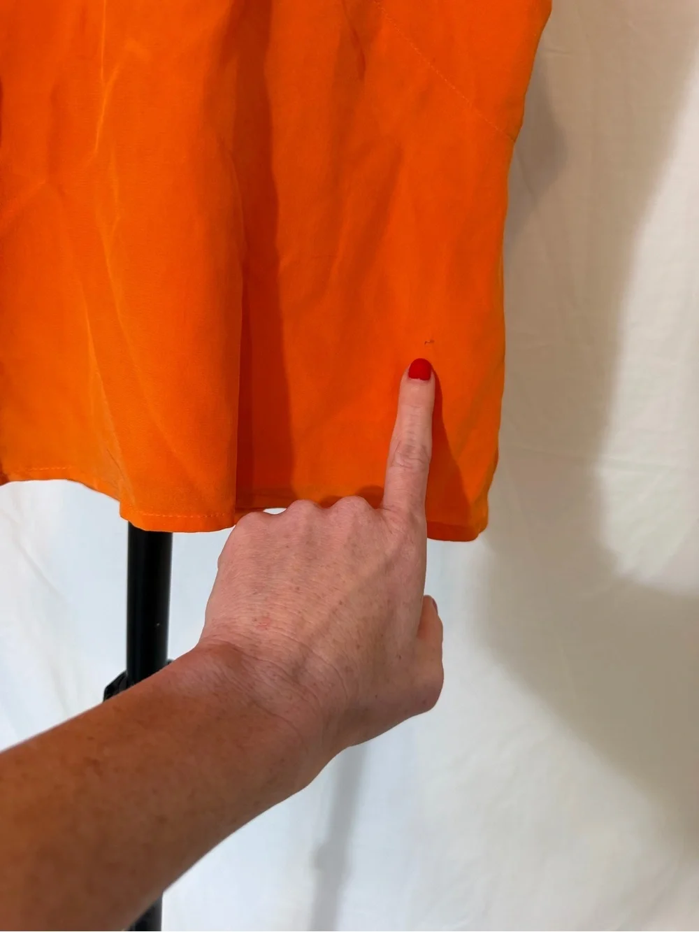 Eva Franco Orange Sleeveless Bow Accent Peplum Blouse Top Size 6