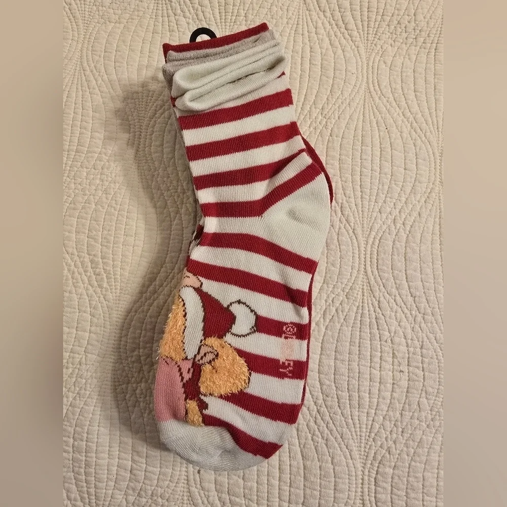 Disney Gray Socks with Winnie the Pooh Design