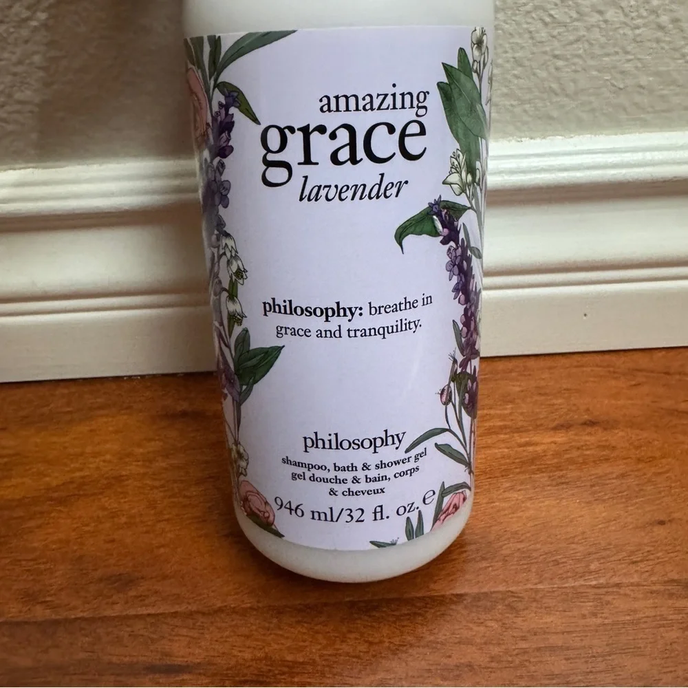 Philosophy Amazing Grace Lavender 3 in 1 Bath Shampoo Shower Gel 16 OZ