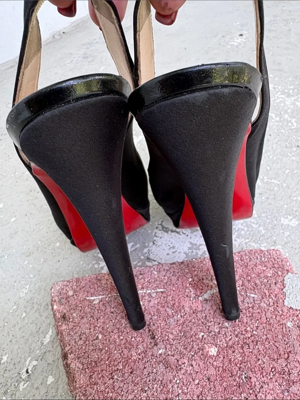 Christian Louboutin Very Croise sling back heels