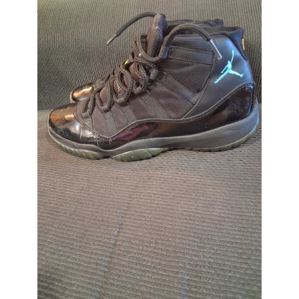 Air Jordan 11 Retro Gamma Blue Black Mens Size 12 378037-006 Basketball Shoe‎