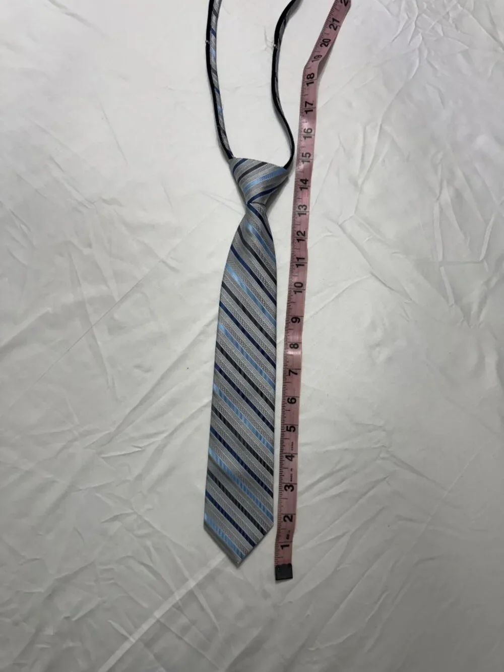 Calvin Klein Grey Striped Tie Boys