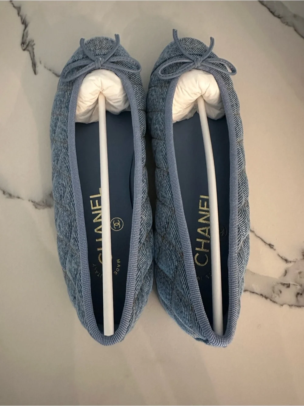 CHANEL denim ballet