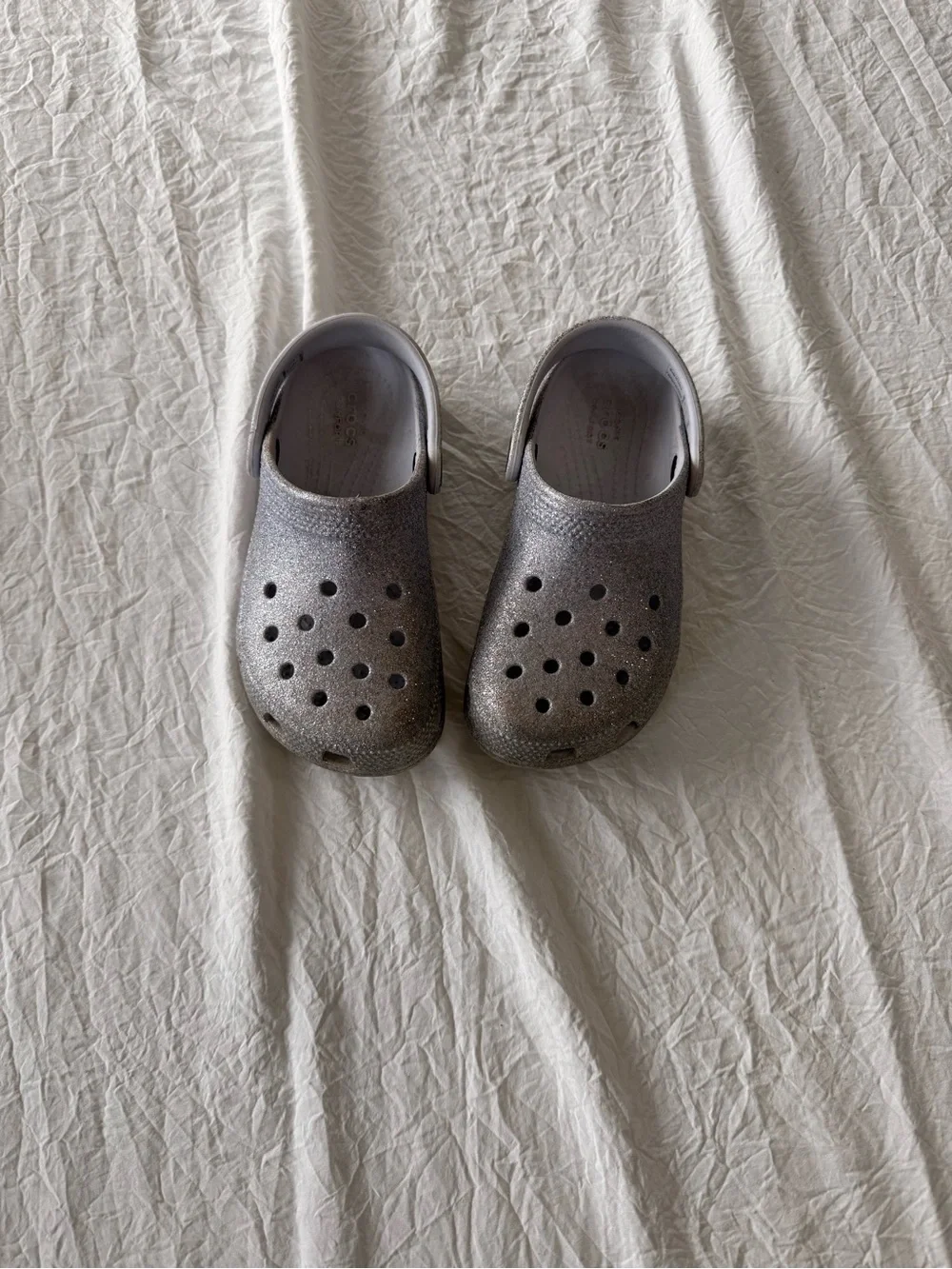 CROCS sparkling silver