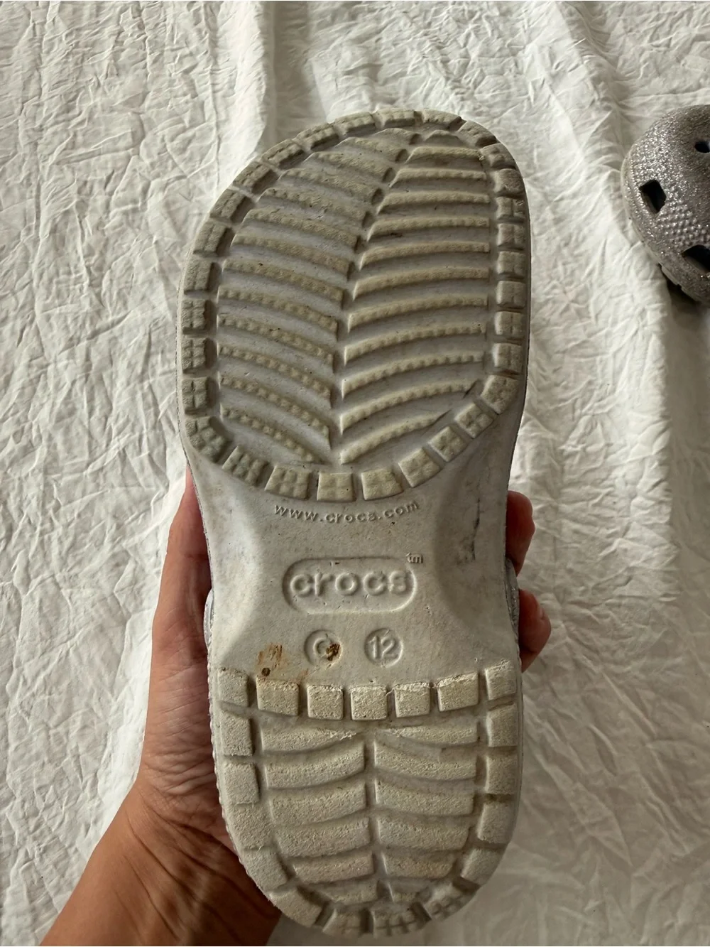 CROCS sparkling silver