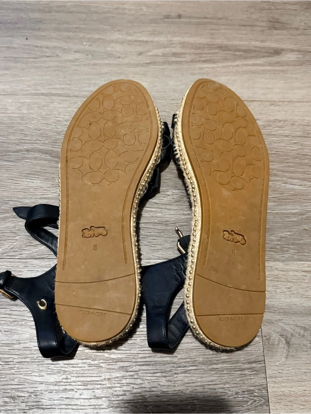 Coach black strappy