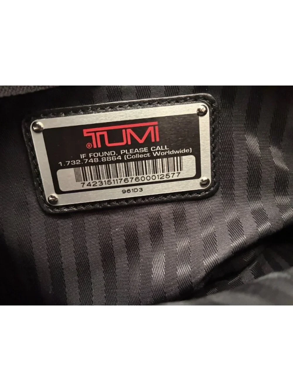 Tumi leather weekender square