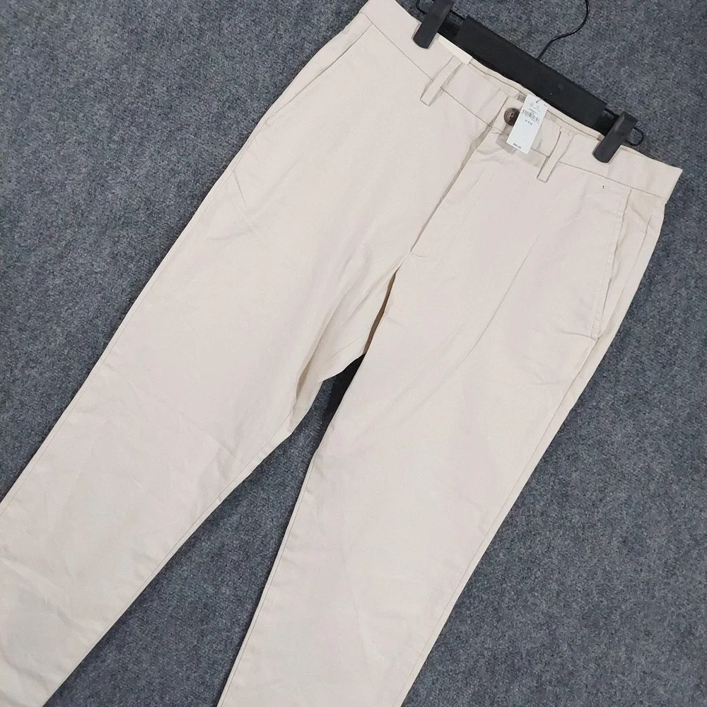 NEW Banana Republic Pants Mens 31x32 Beige Lived-In Slim Chino Stretch Casual