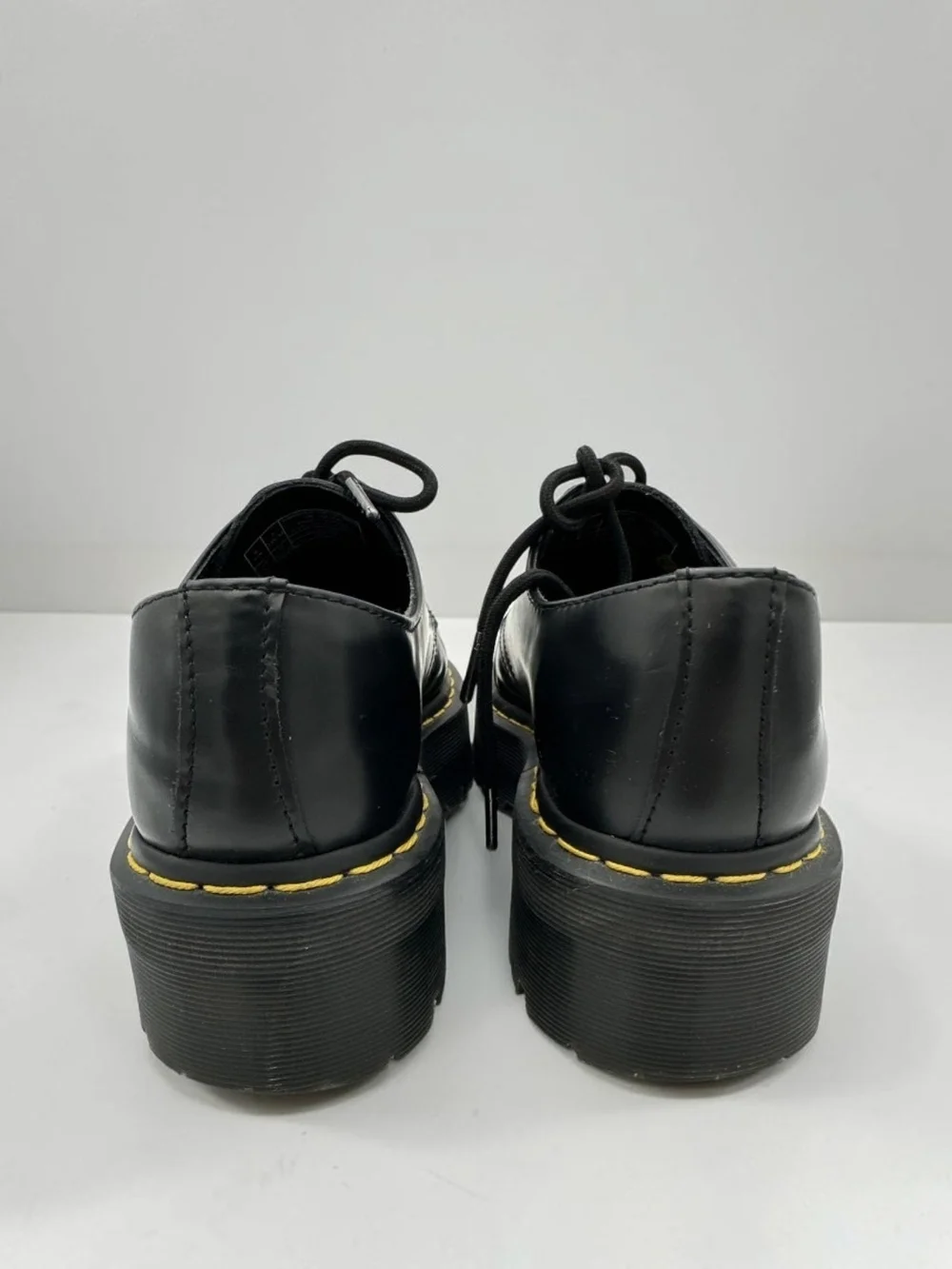 Dr. Martens 1461 Quad Platform Black Leather Unisex Shoes