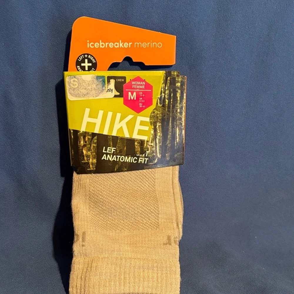 Icebreaker Hike Crew Merino Socks - Light Beige
