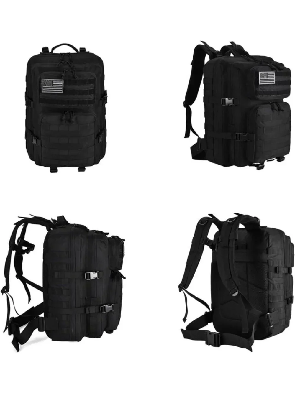Large 45L Tactical Backpack for Hiking & Camping, Military Assault Pack with