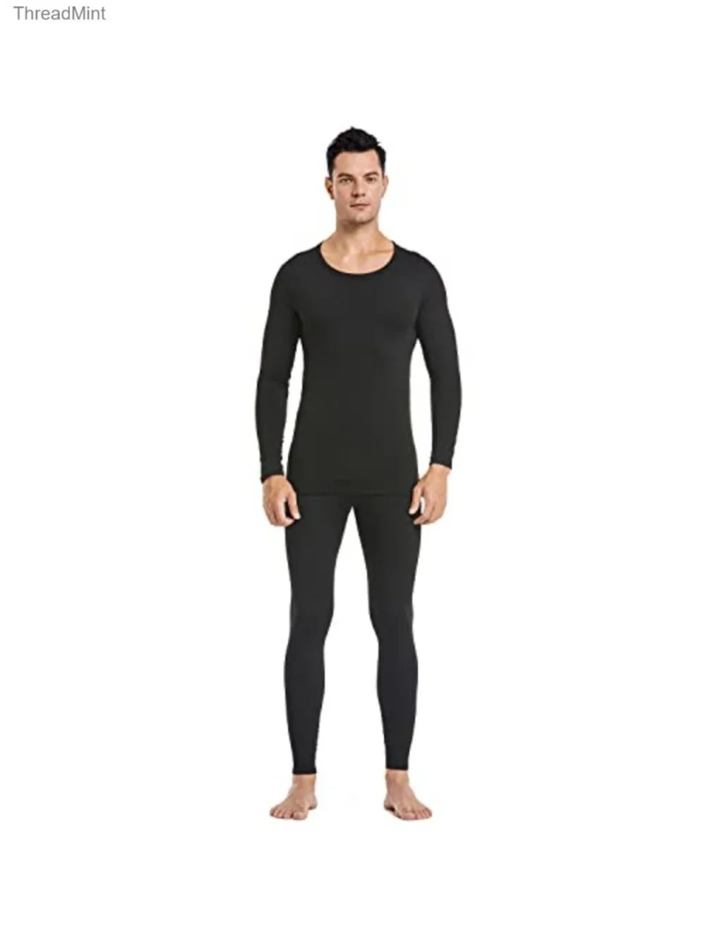 Men's Thermal Underwear Set Ultra-Soft Fleece Lined Base Layer Top & Bottom
