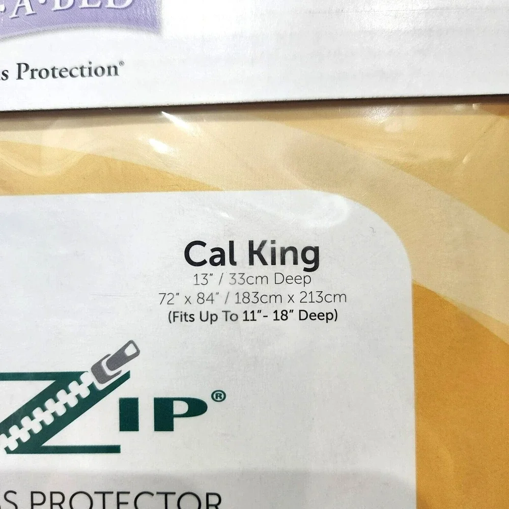 Protect-A-Bed Cal King AllerZip Smooth Mattress Encasement Bedbug Allergy Proof‎