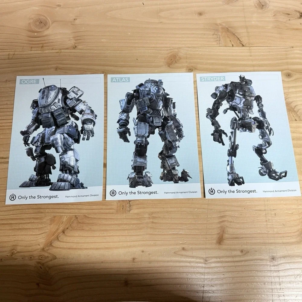 Titanfall Hammond Robotics Ogre Atlas Stryder Promo Print‎ Set Of 3