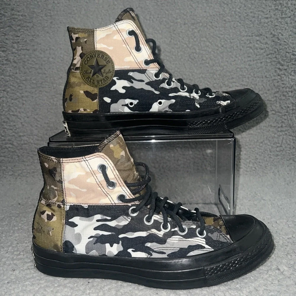 Converse All Star Chuck Taylor Sneaker Men Sz 8 Blocked Camo Patch 70 Hi 165912c