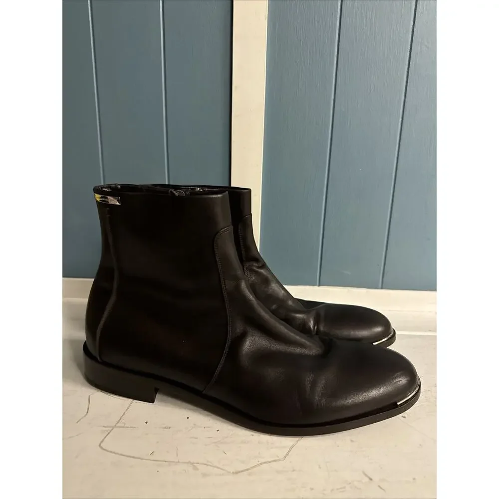 Alessandro Dell’Acqua‎ Mens Brown Leather Chukka Dress Boots Sz 44.5 13 Italy