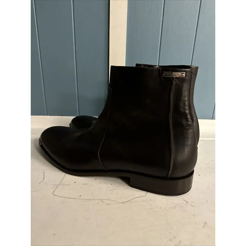 Alessandro Dell’Acqua‎ Mens Brown Leather Chukka Dress Boots Sz 44.5 13 Italy
