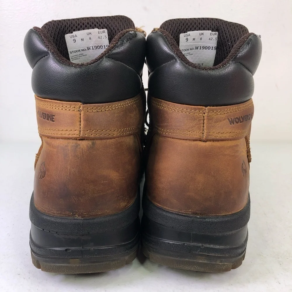 Wolverine Ramparts 6 Inch Waterproof Mens Work Boot W190019 USA Made Size 9M