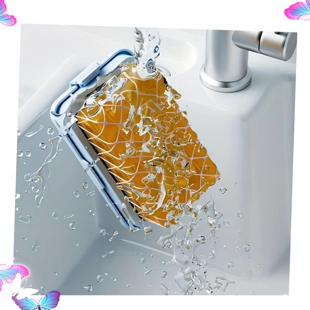 👣4/$20. Blue Soap Plastic Dish for the Shower. NWT