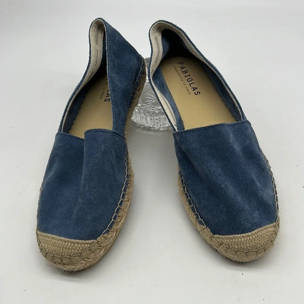 Fabiolas Blue Suede Espadrilles size EU38   US 7.5