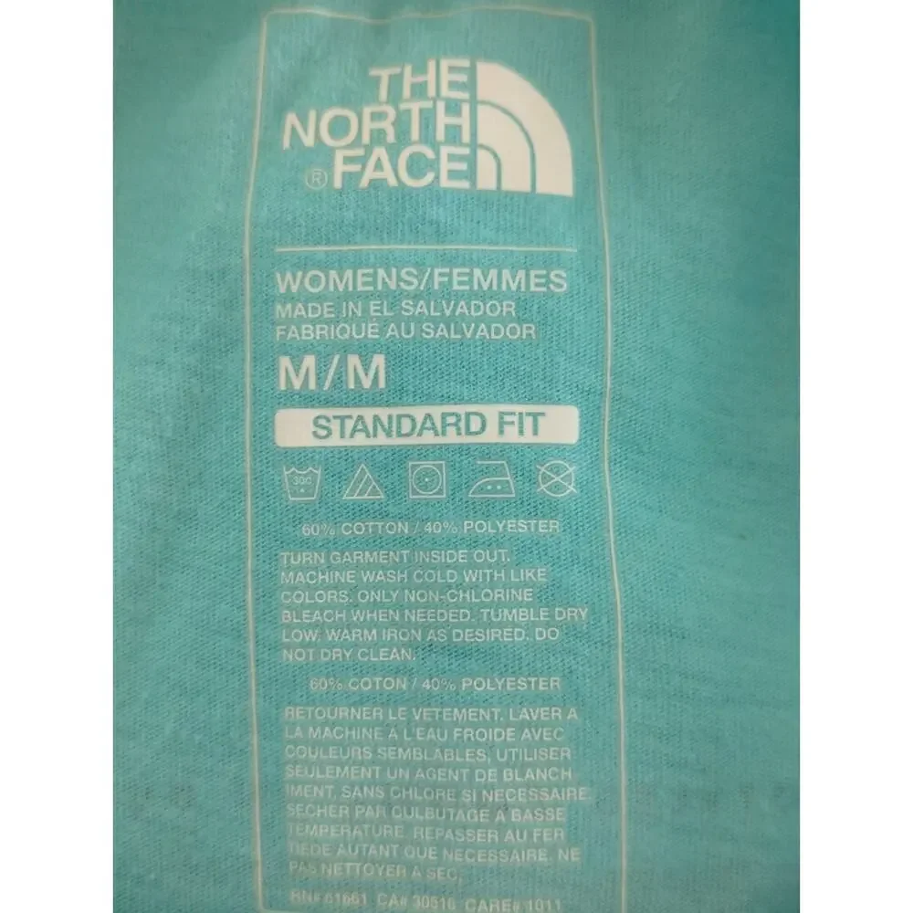 The North Face Women's Solid Crew Neck Short Sleeve T-Shirts Mint Green Size Med