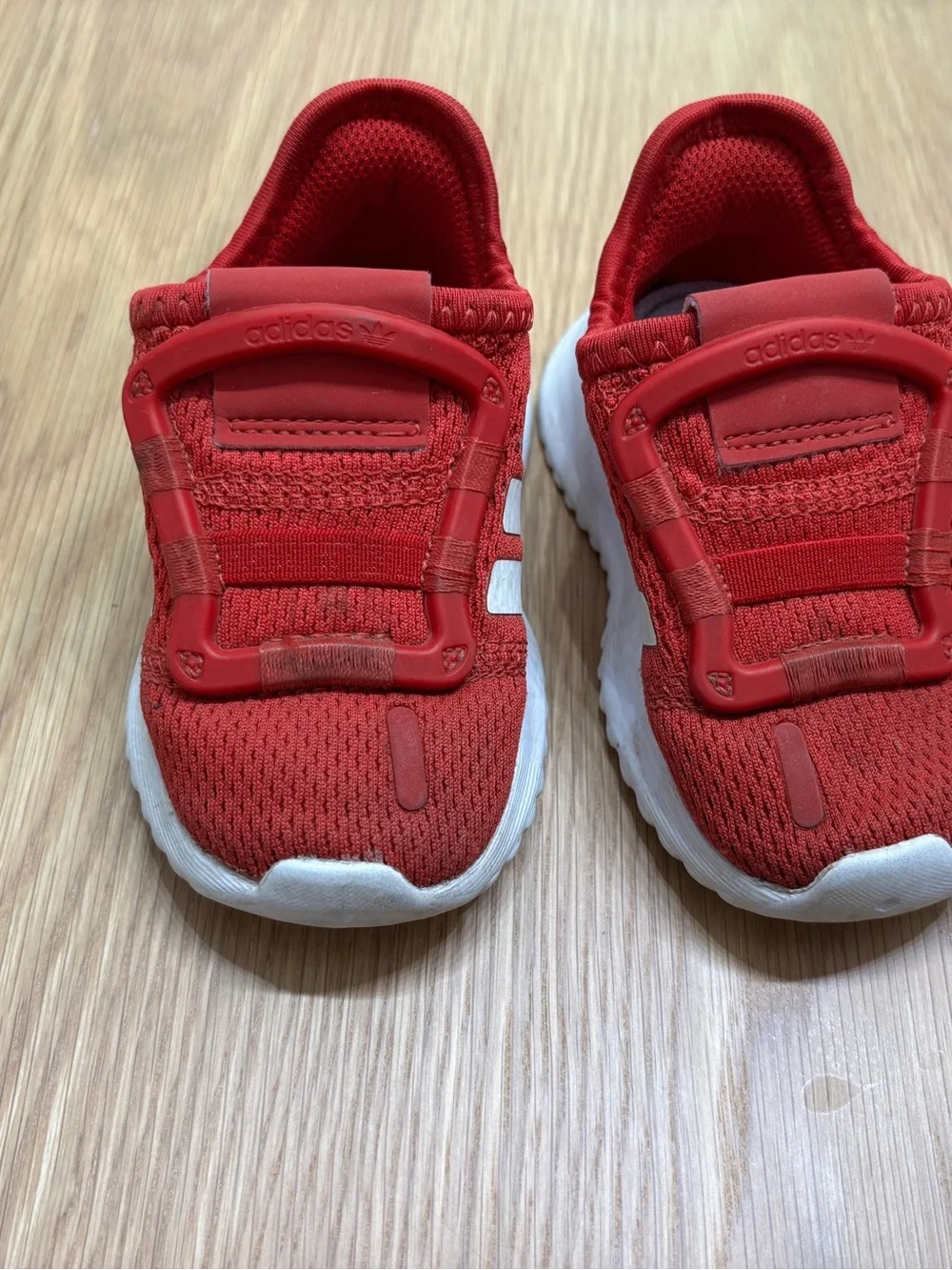 Bundle - toddler size 5 Red adidas Sneakers and Grey paw patrol crocs