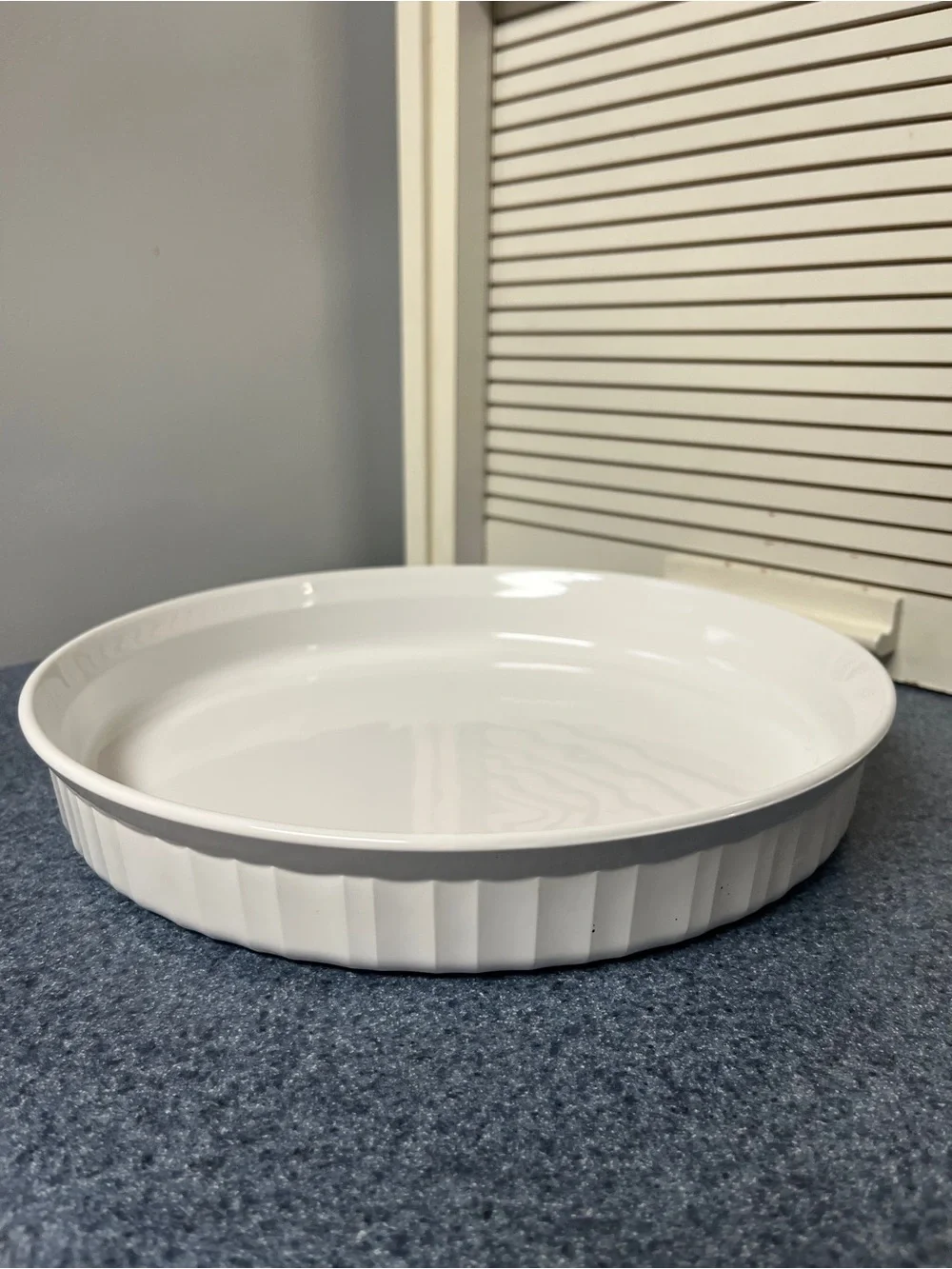 Corningware Vintage French White Porcelain Stoneware Quiche Pie Dish F-3-B