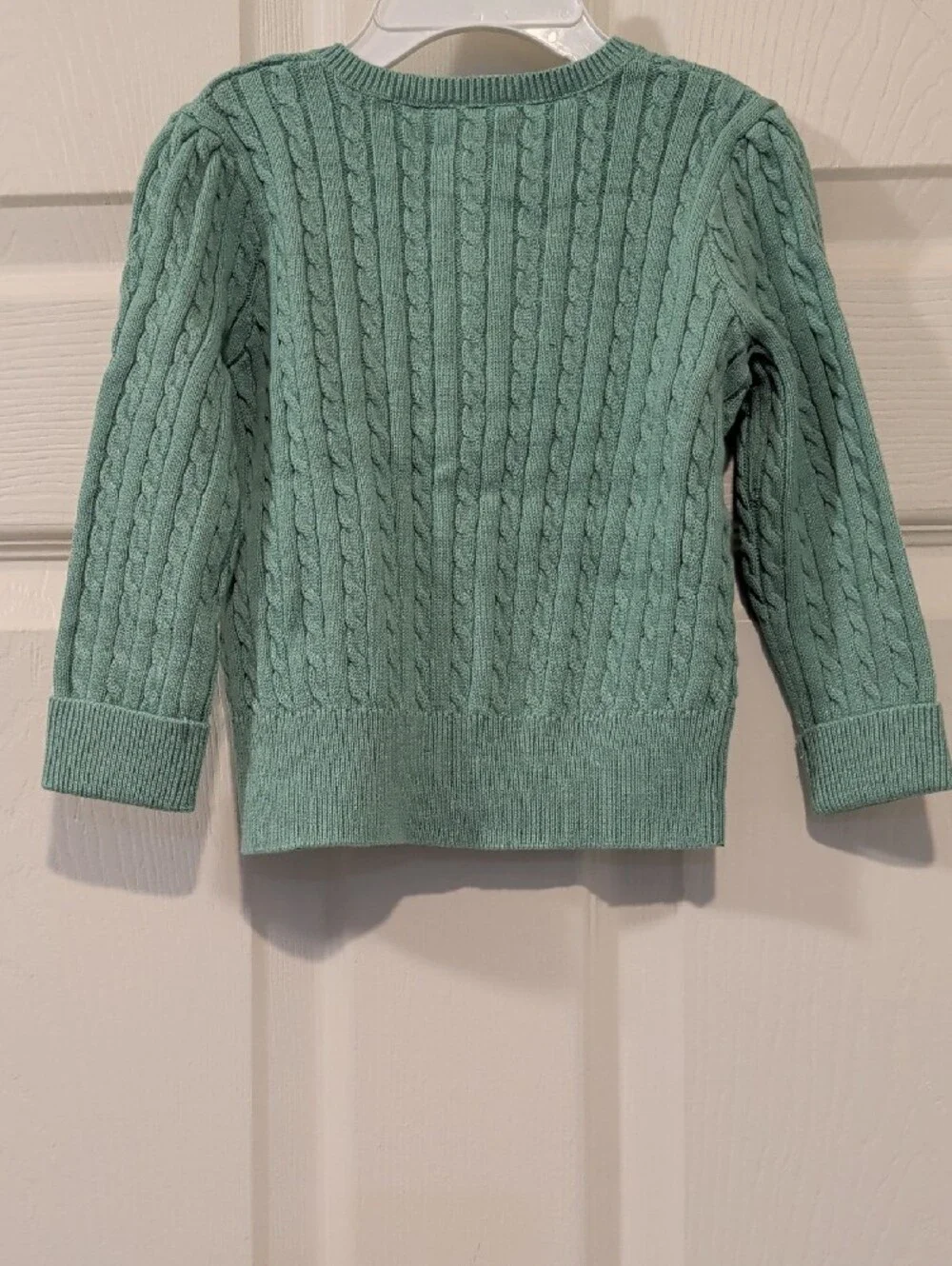 Ralph Lauren Celadon Mini-Cable 100% Cotton Cardigan New with Tags