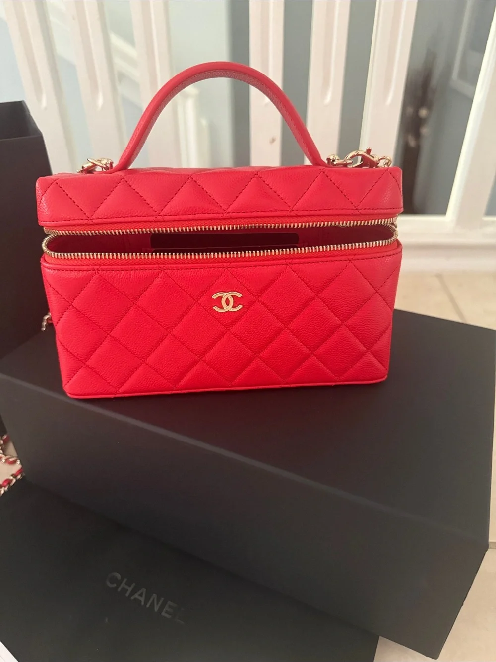 CHANEL quilted leather