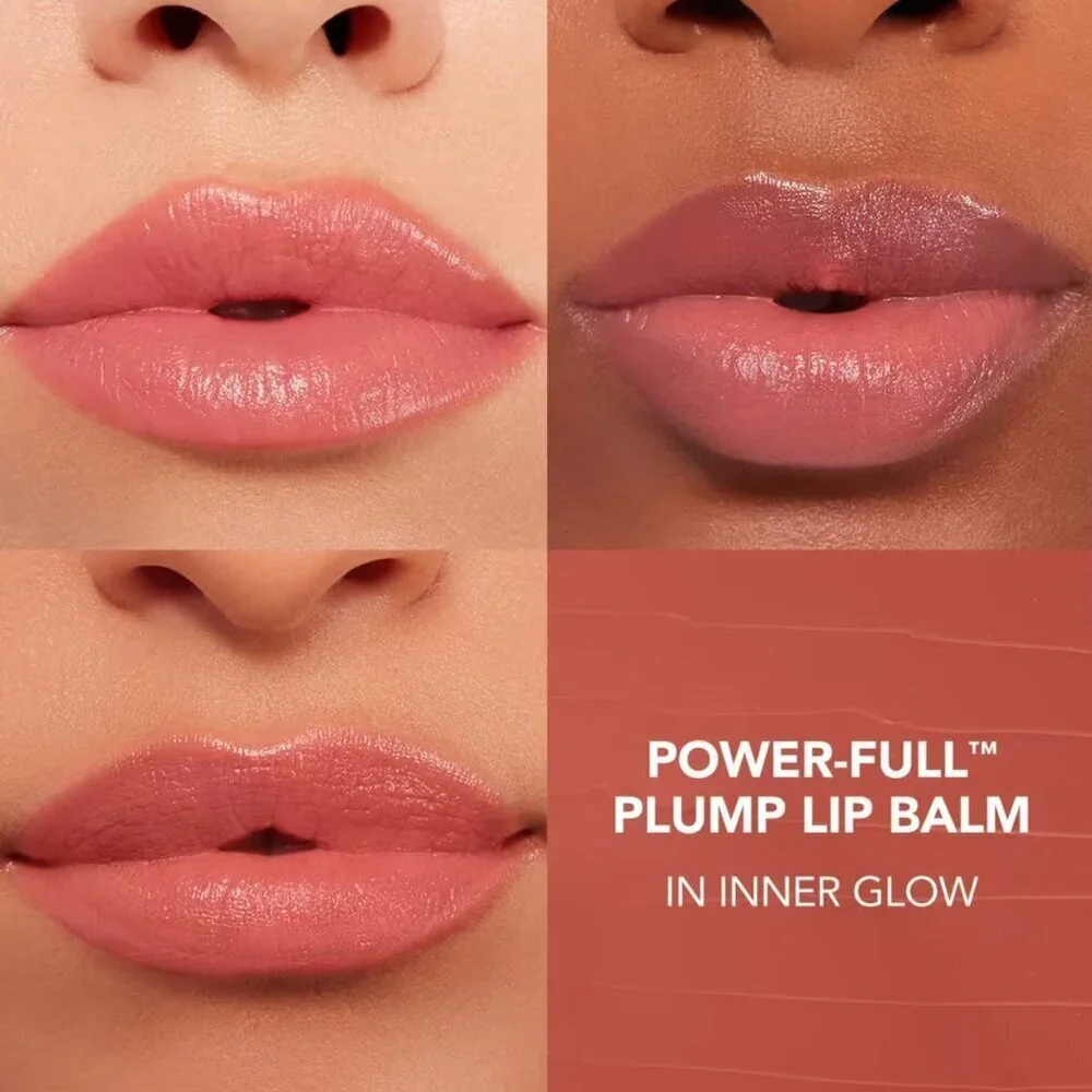 NIB Buxom Power-Full Plump Lip Balm in Inner Glow Nude Pink Plumping Tinted