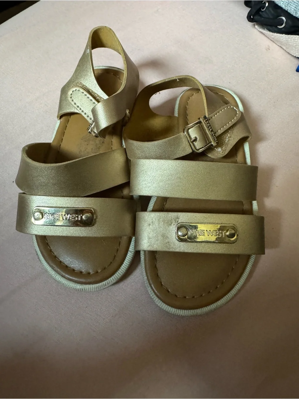 Nine West shiny gold