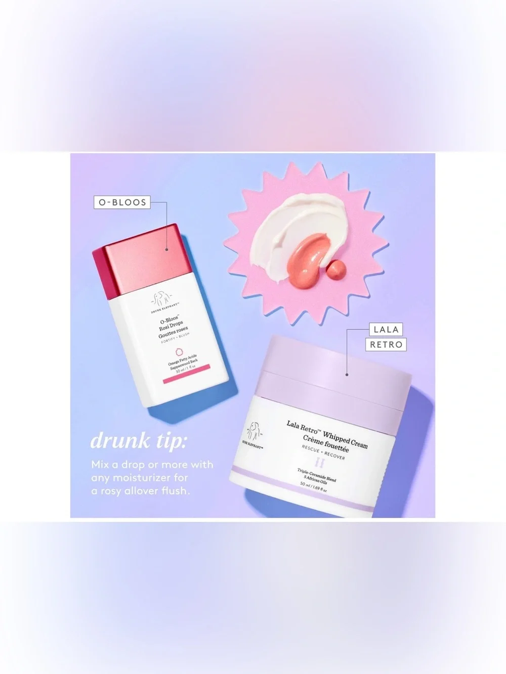 Drunk Elephant over blush