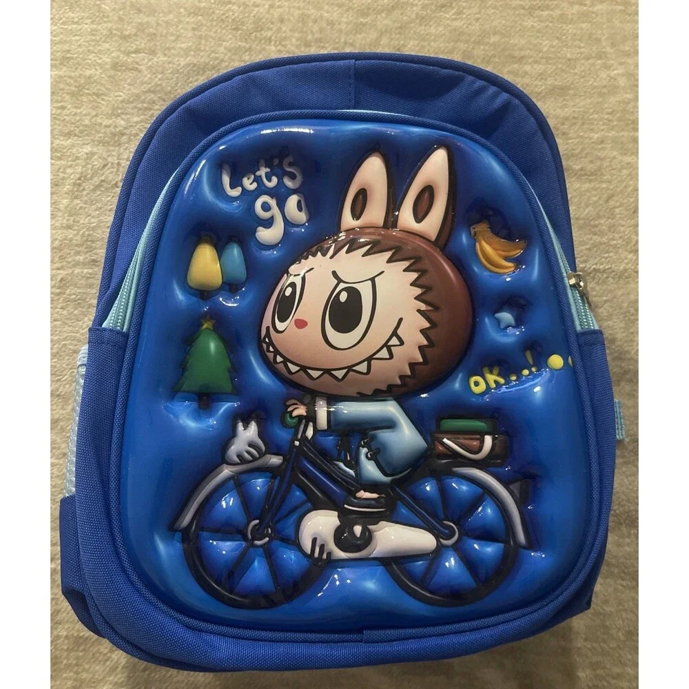Monster Backpack 3D Hard-shell School  Backpack Blue