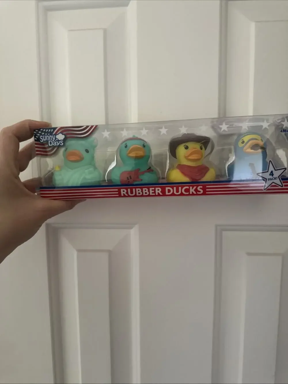 Sunny Days Rubber Ducks, 4 Pack Lady Liberty, Musician, Cowboy, Scuba VIRAL