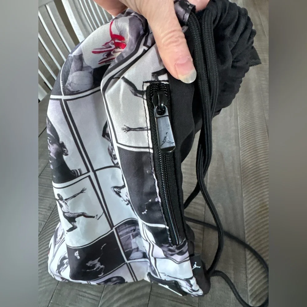 Jordan Jumpman Classics Daypack Black & White Graphic Drawstring Bag