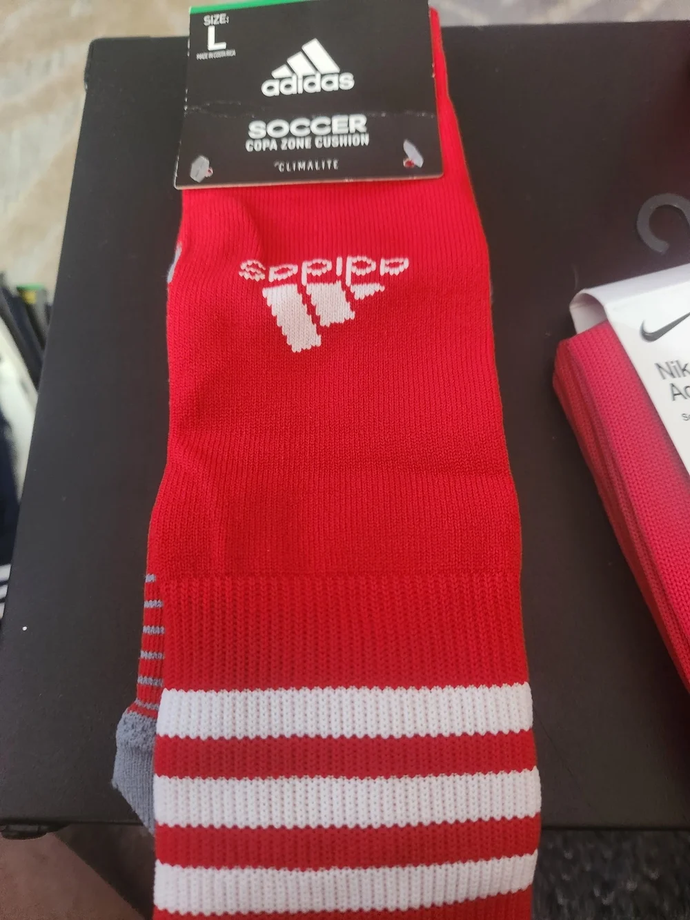 adidas tags socks size