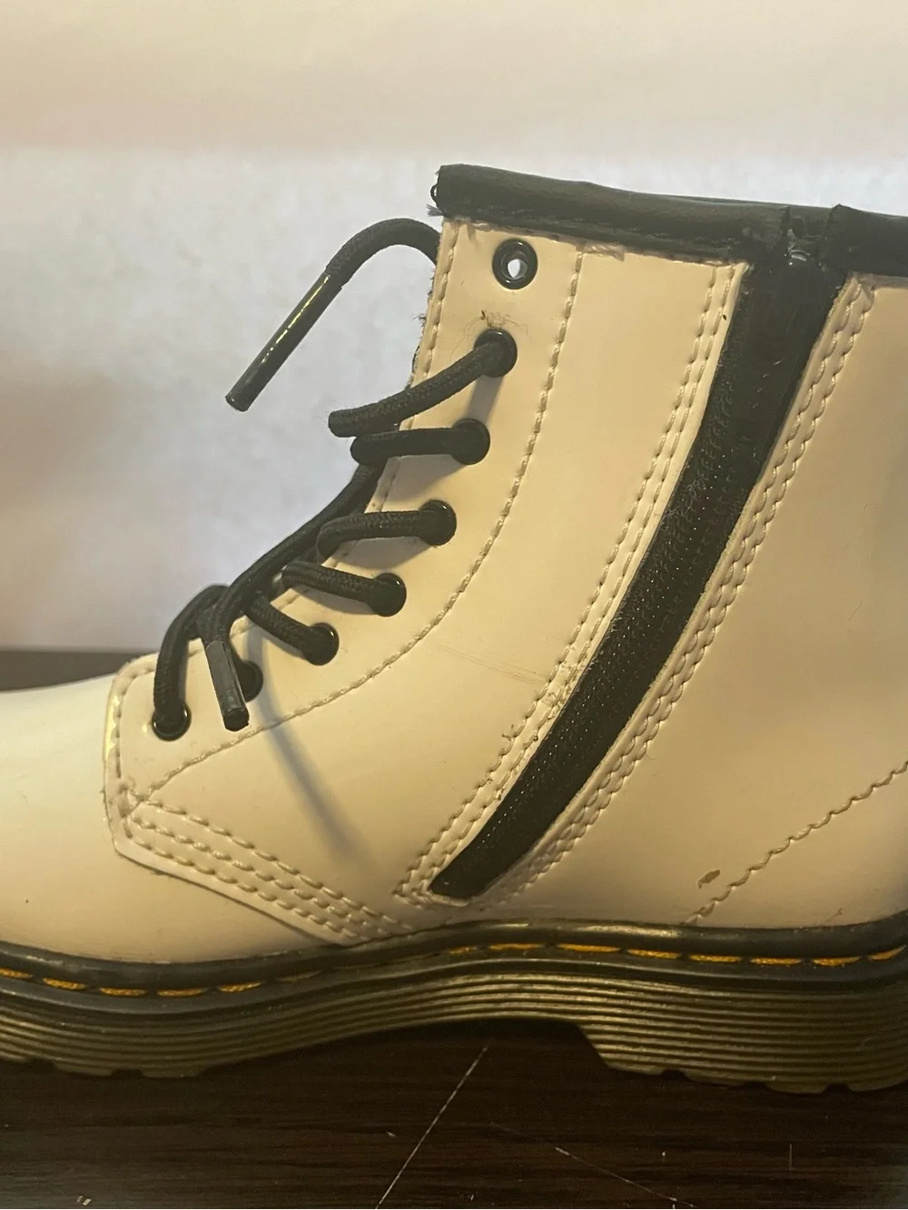 Dr. Martens white toddlers