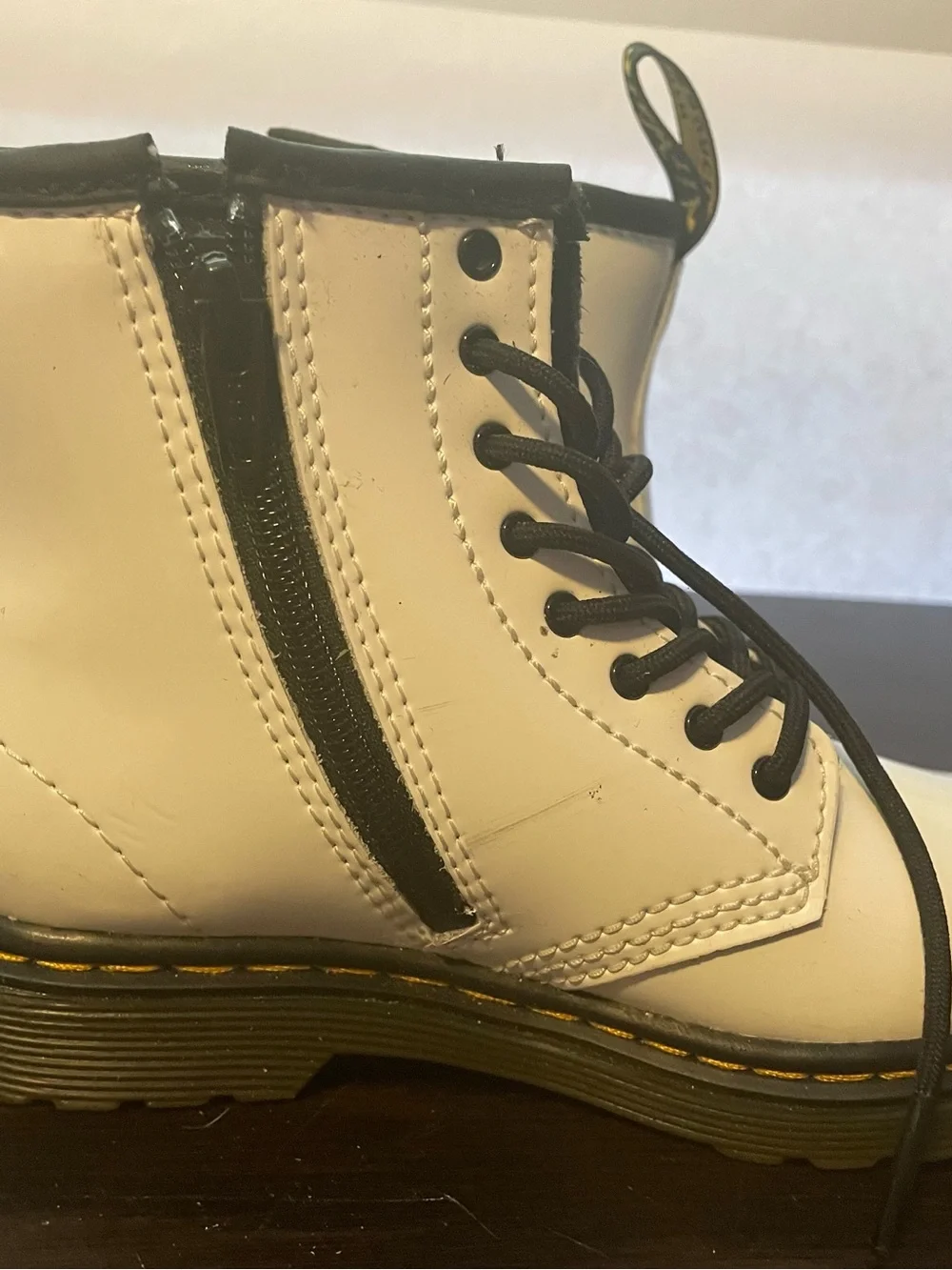 Dr. Martens white toddlers