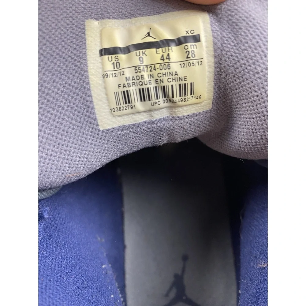 Nike Mens Air Jordan 1 Mid Georgetown 554724-006 Midnight Navy Cool Grey Size 10