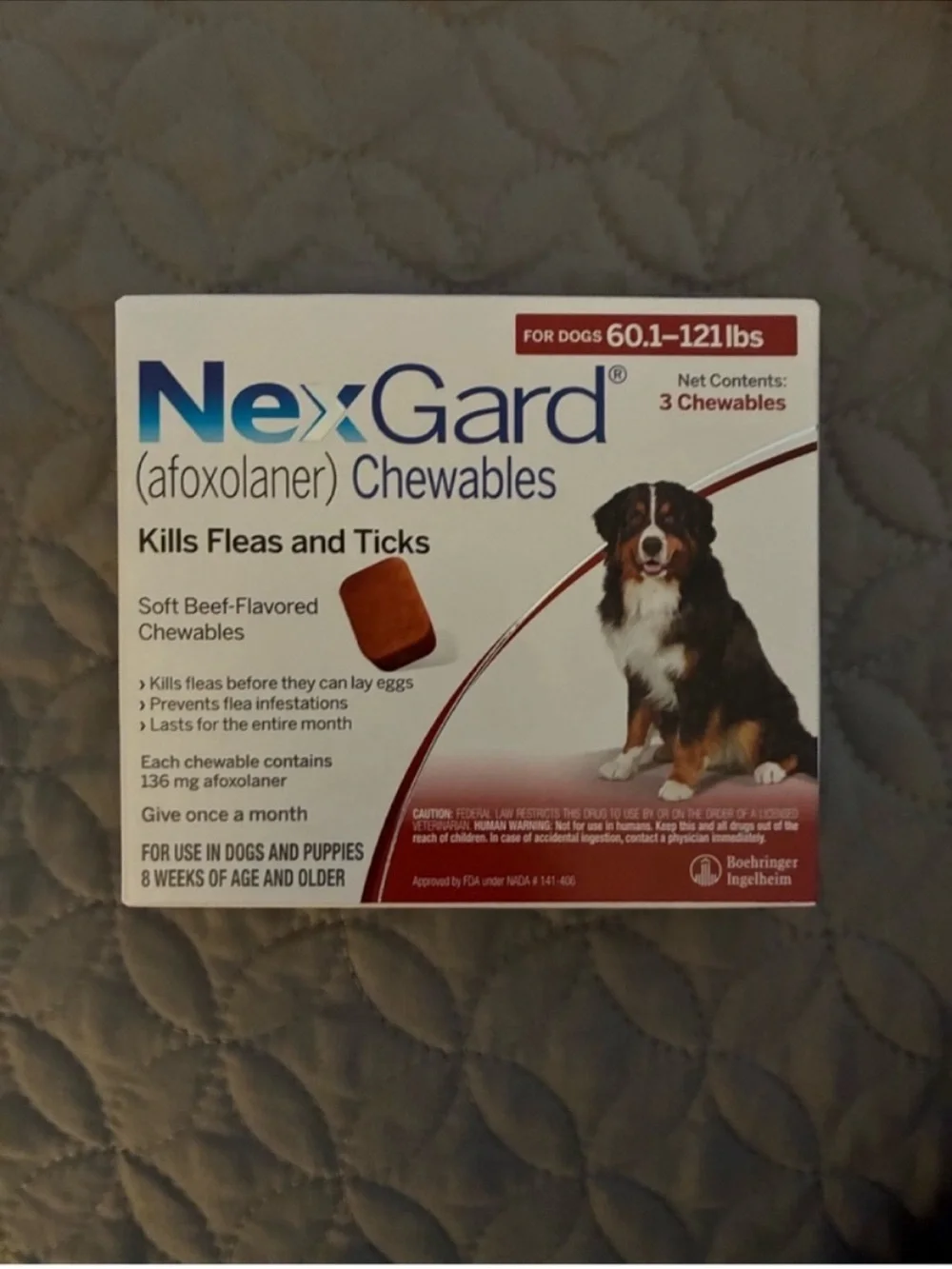 Nexgard for Dogs 60.1–121 lbs - 3 pack