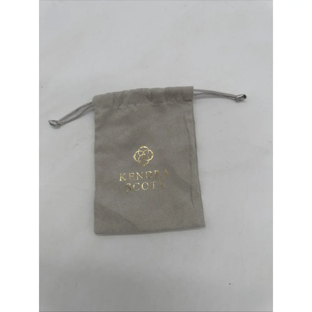 Kendra‎ Scott Necklace Jewelry Storage Bag Only! Gray With Gold Lettering
