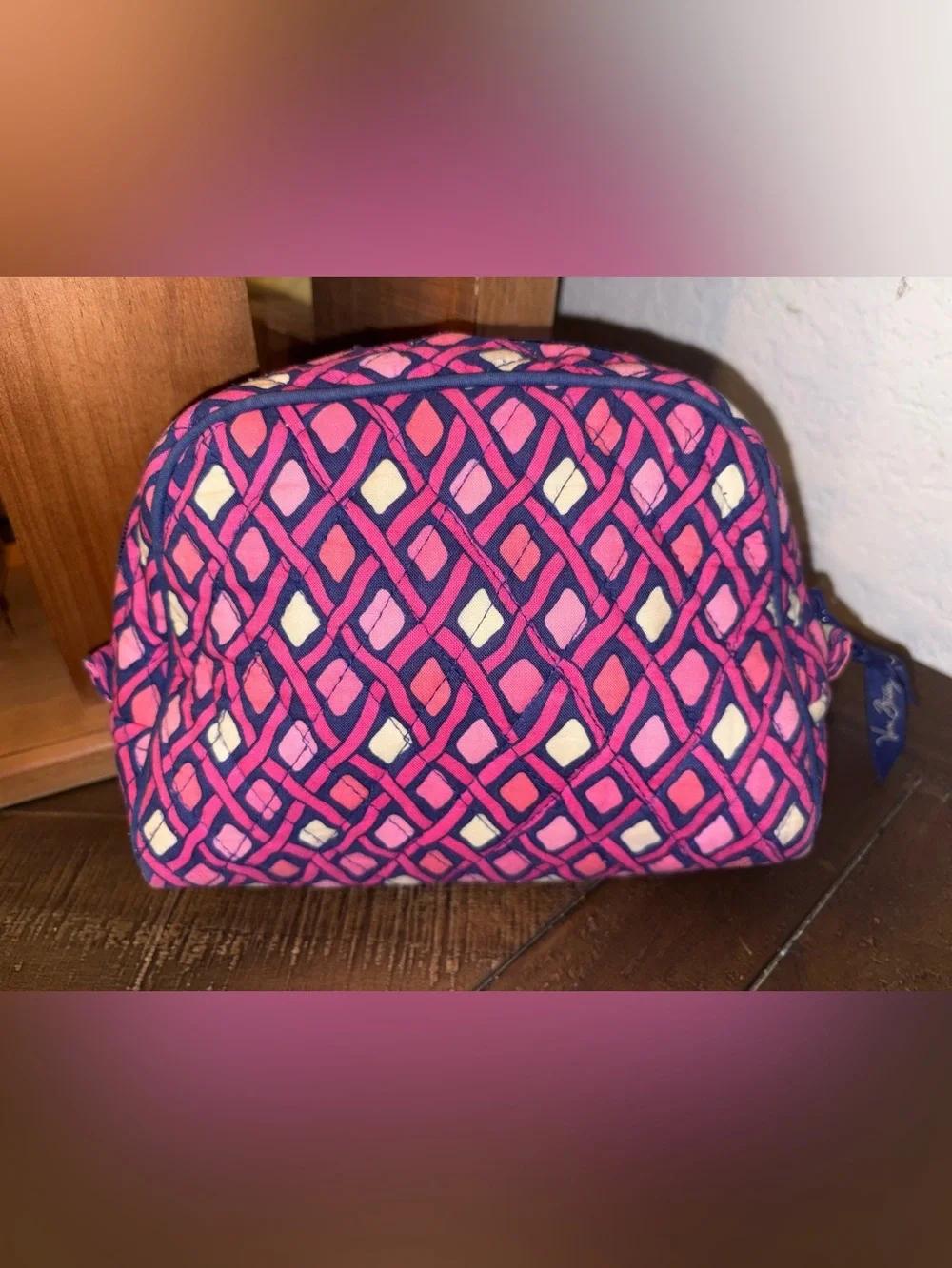 Vera Bradley quilted cosmetic